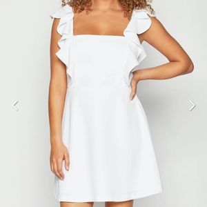 BCBGeneration Ruffle Square neck mini dress